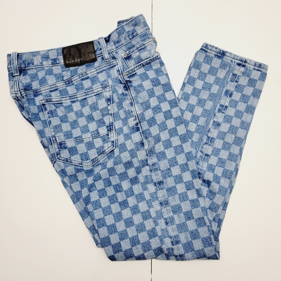 Pacsun Slim Taper Comfort Stretch Blue Faded Mens Denim Jeans 32x32 - Picture 4 of 12